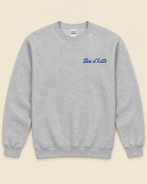 Coton ouaté Essentiel Ben d'Icitte — Gris sport — petit logo Ben d'Icitte sur la poitrine